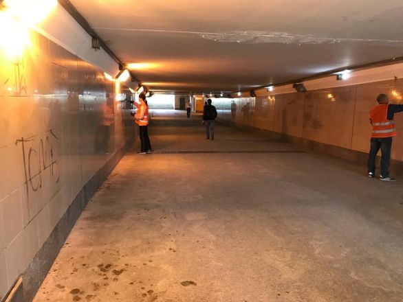 Подземный переход на площади Лядова защитят от вандалов с помощью специального лака - фото 1