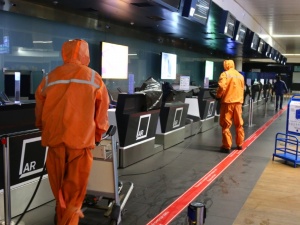 Нижегородский аэропорт продезинфицировали специальным веществом