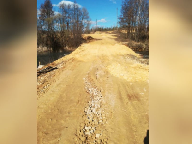 Размытую дорогу восстановили в Починковском районе