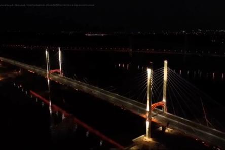 Новый мост между Нижегородской и Владимирской областями украсила подсветка