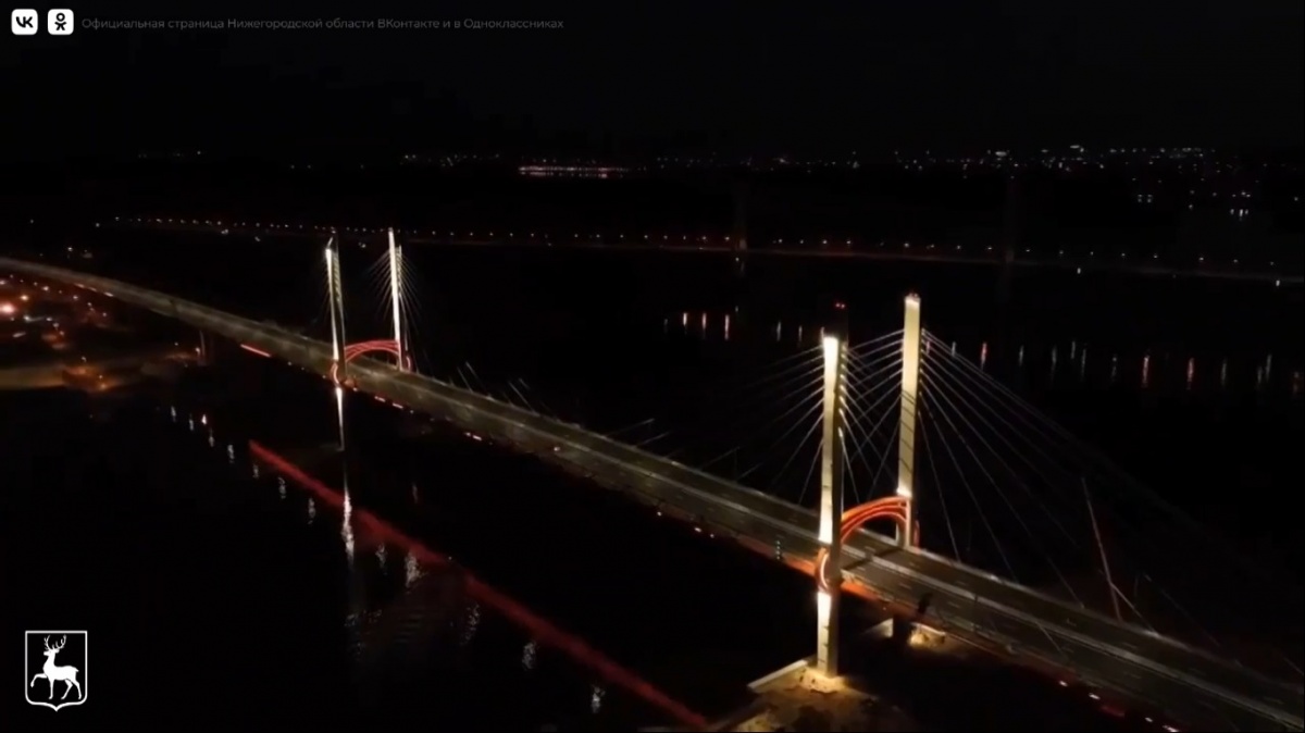 Новый мост между Нижегородской и Владимирской областями украсила подсветка