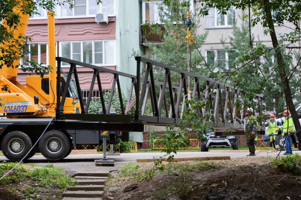 Установка мостов началась на реке Борзовке в Нижнем Новгороде