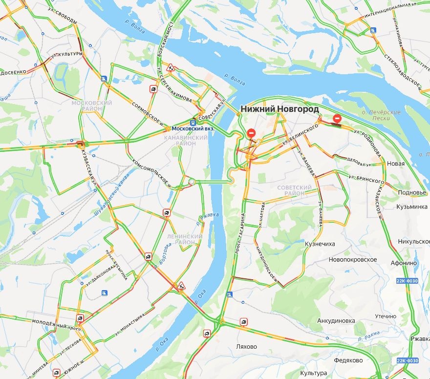 Нижний Новгород встал в пробках утром 10 декабря - фото 1