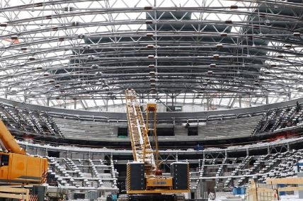 Монтаж металлоконструкций нижегородской ледовой арены выполнен на 95%  - фото 1